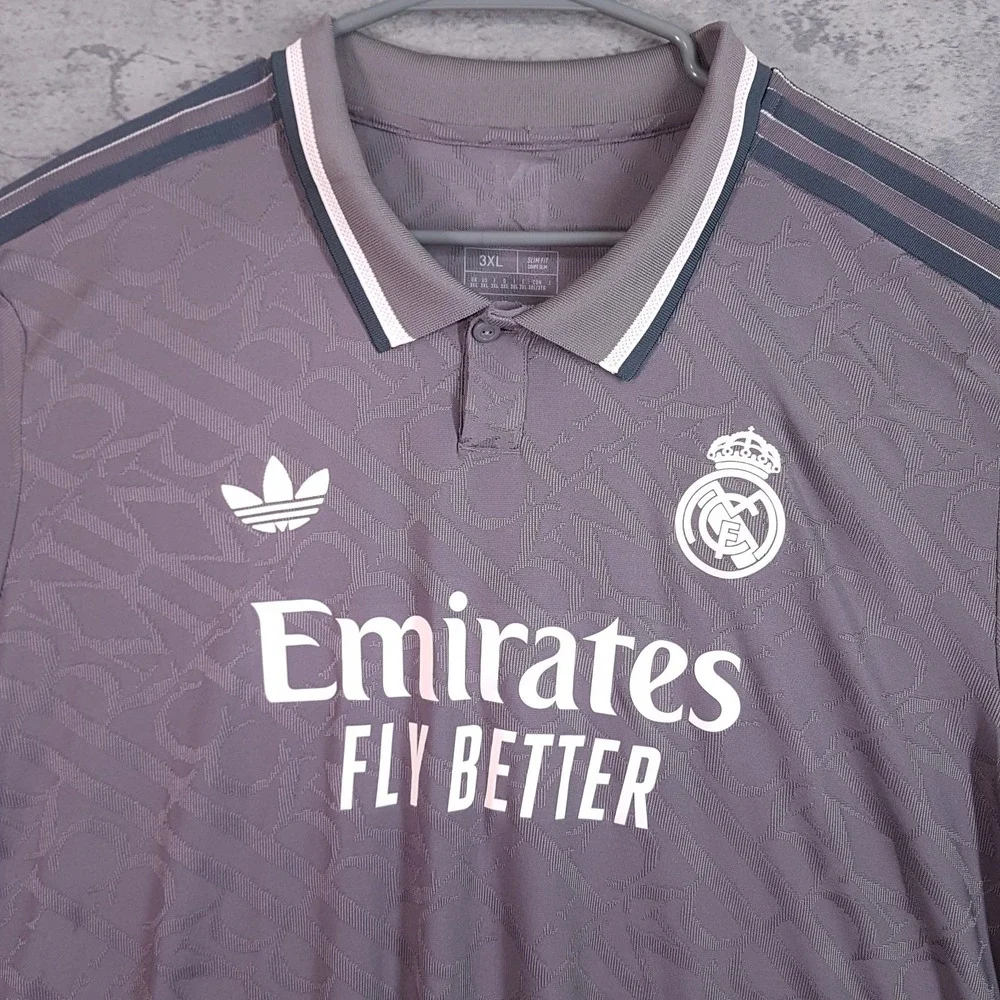 ADIDAS‎ Real Madrid 2024/25 Authentic Third Soccer Jersey Mens 3XL Grey